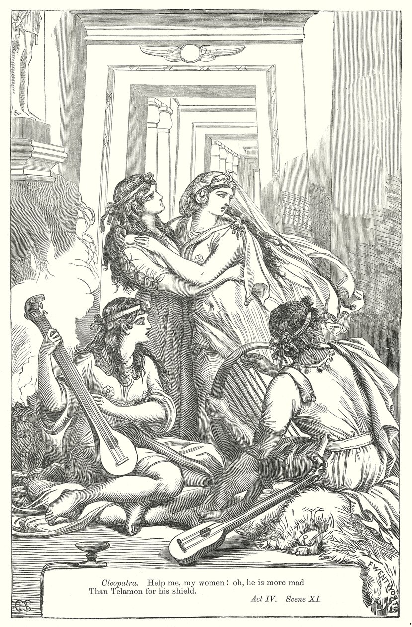 Antoine et Cléopâtre (gravure) - Henry Courtney (after) Selous