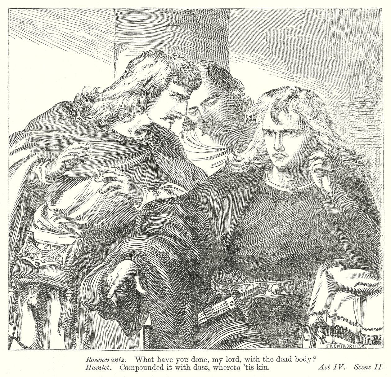 Hamlet (gravure) - Henry Courtney (after) Selous