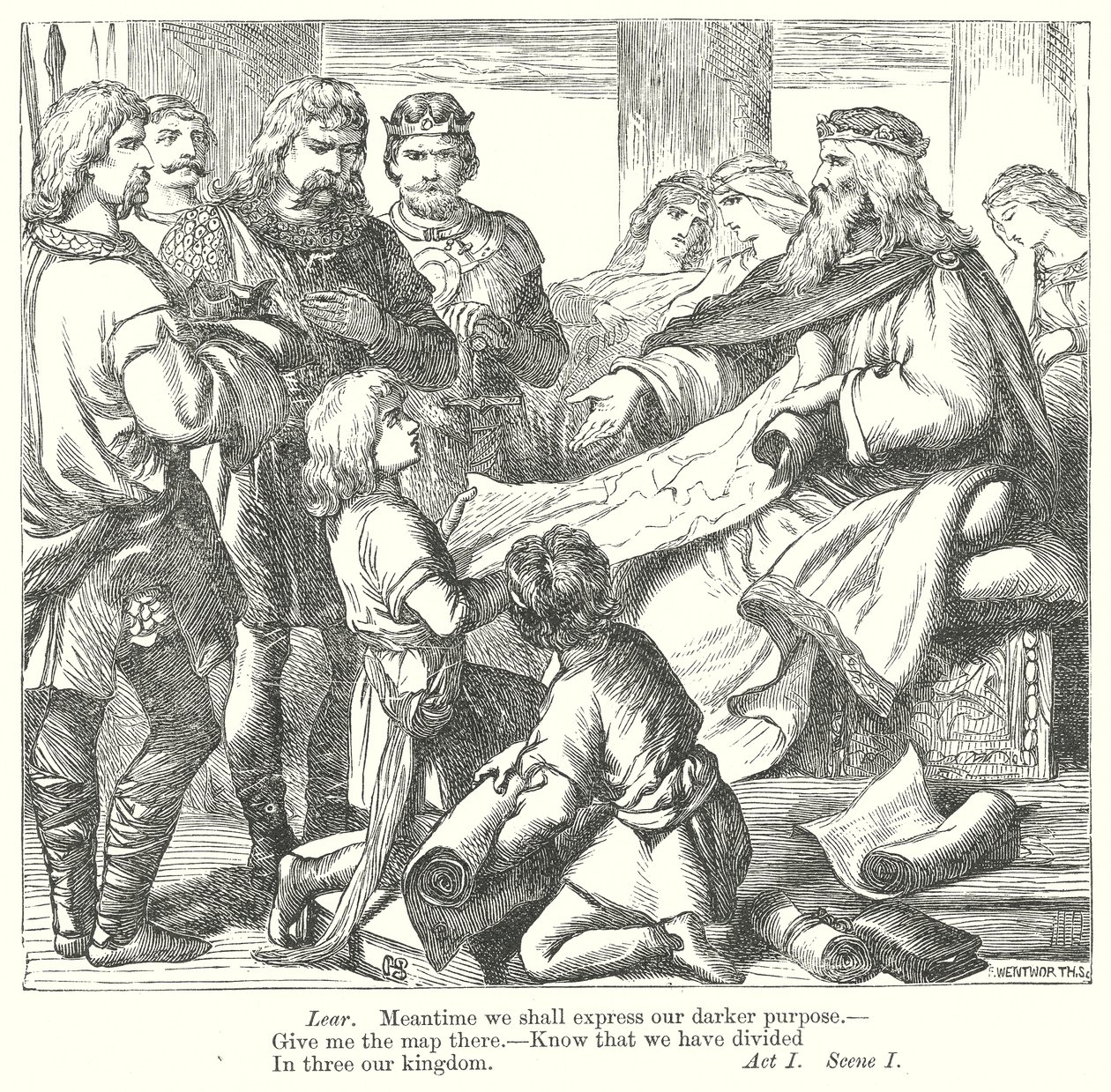 Le Roi Lear (gravure) - Henry Courtney (after) Selous