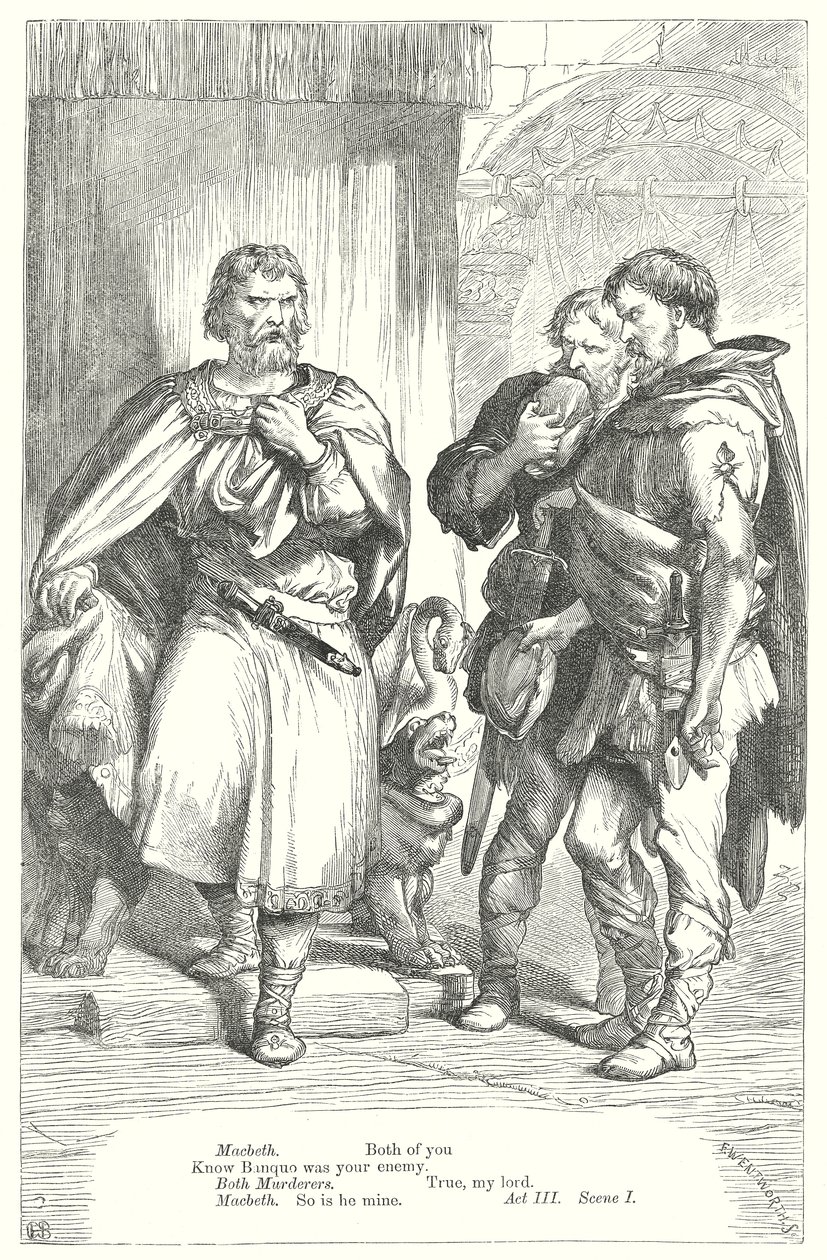 Macbeth (gravure) - Henry Courtney (after) Selous