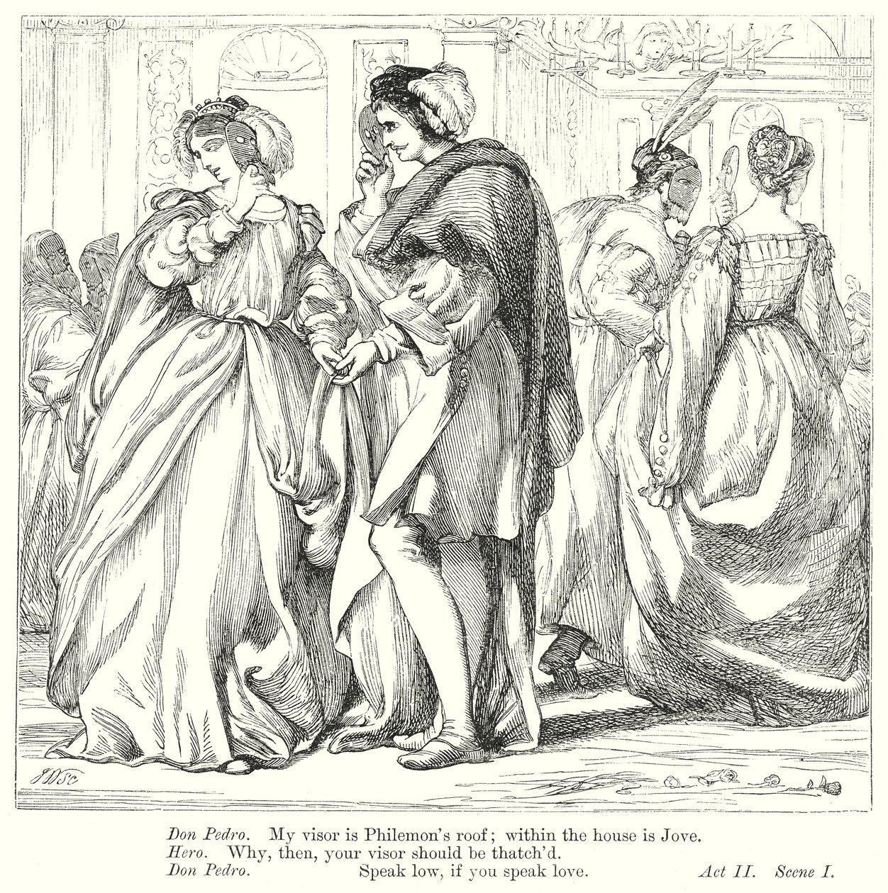 Much Ado About Nothing (gravure) - Henry Courtney (after) Selous