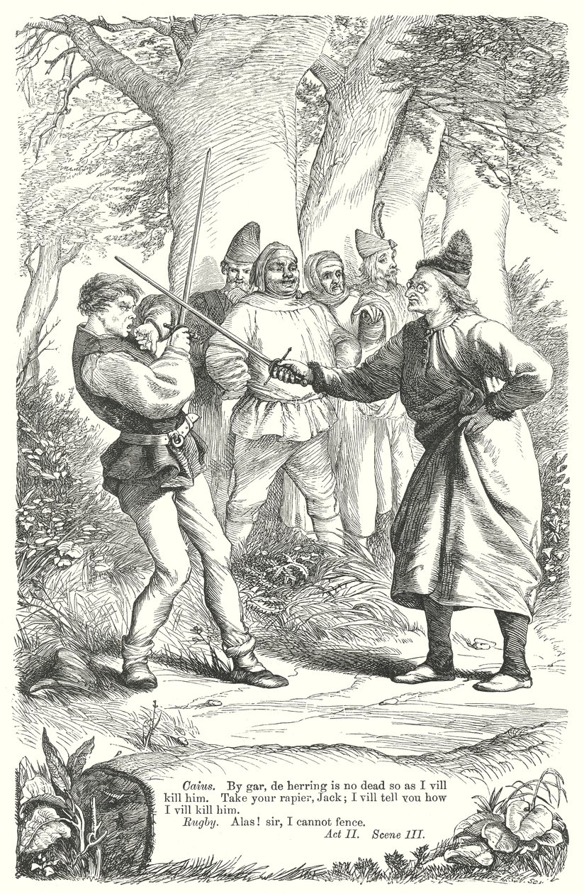 Les Joyeuses Commères de Windsor (gravure) - Henry Courtney (after) Selous