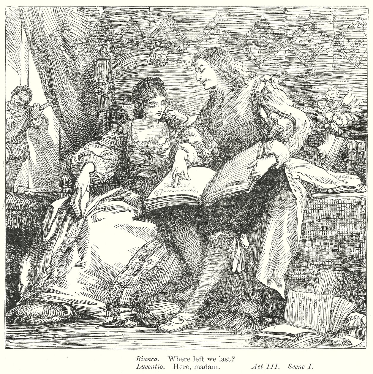 La Mégère apprivoisée (gravure) - Henry Courtney (after) Selous