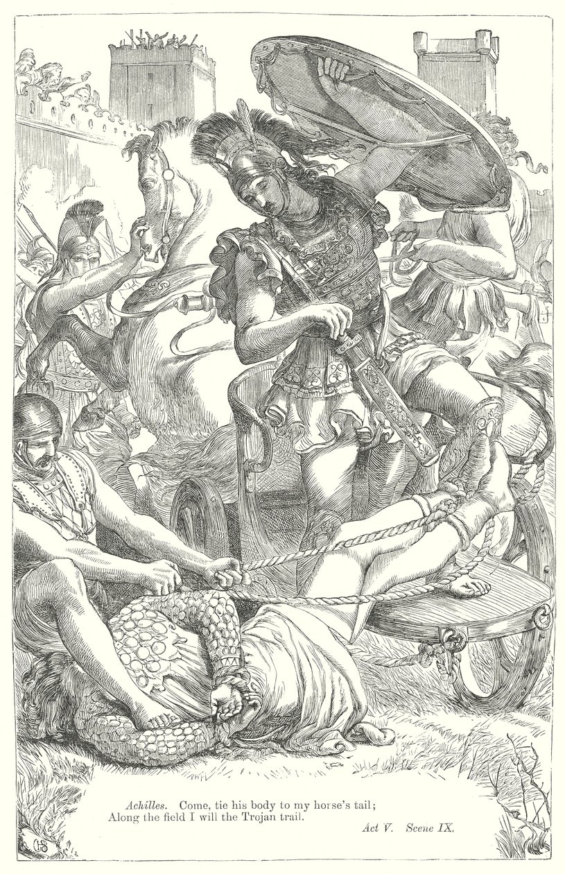 Troïlus et Cressida (gravure) - Henry Courtney (after) Selous