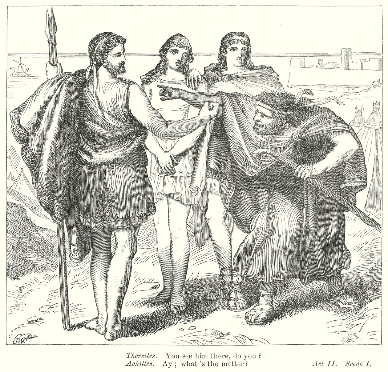Troïlus et Cressida (gravure) - Henry Courtney (after) Selous