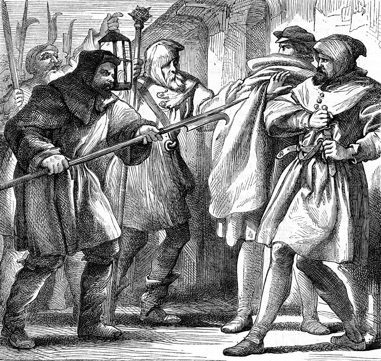 Scène de Beaucoup de bruit pour rien de Shakespeare, 1870 - Henry Courtney Selous
