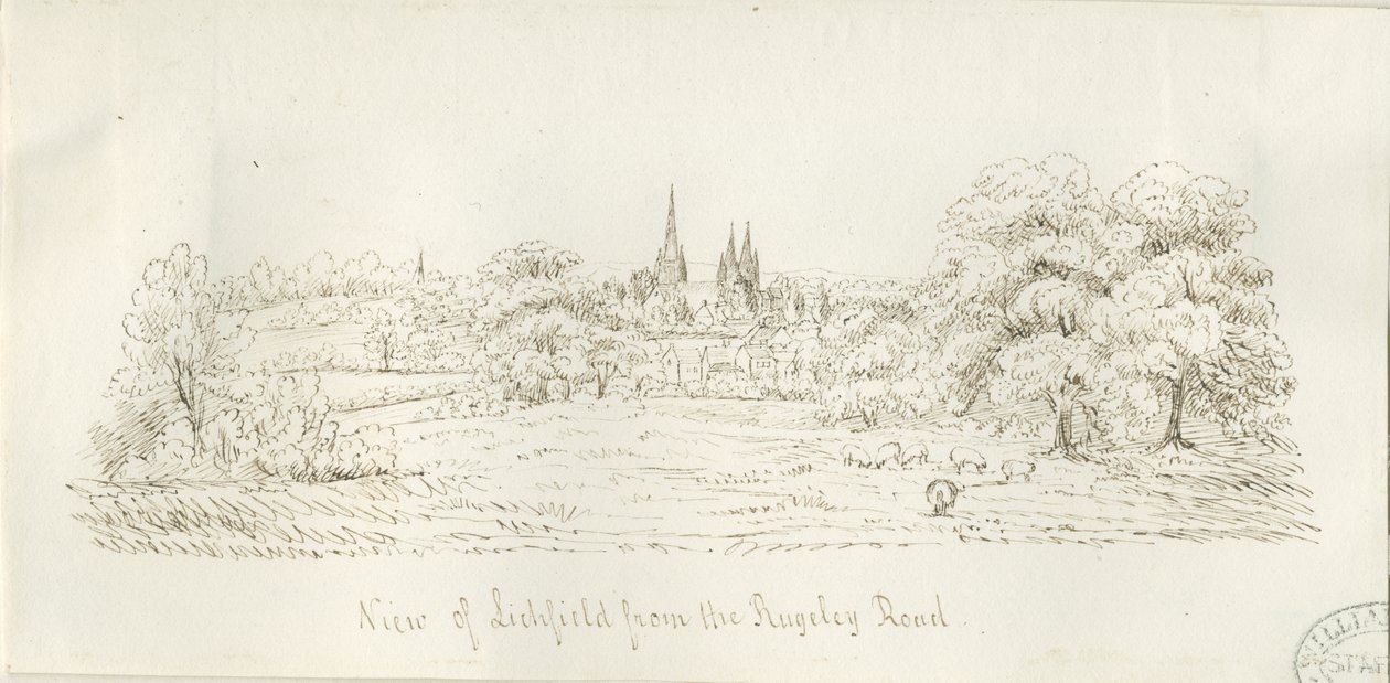 Lichfield - Vue nord (lointaine) - Henry Curzon Allport