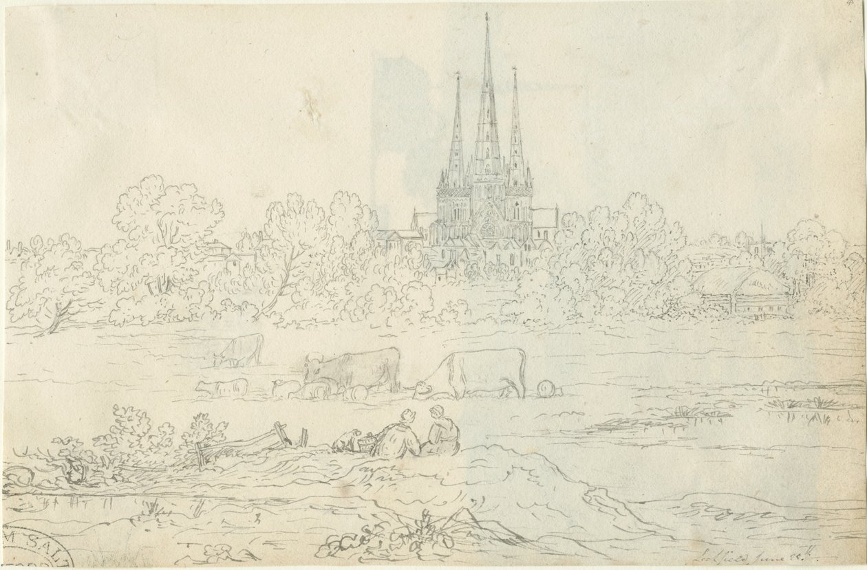 Cathédrale de Lichfield - Vue est - Henry Curzon Allport