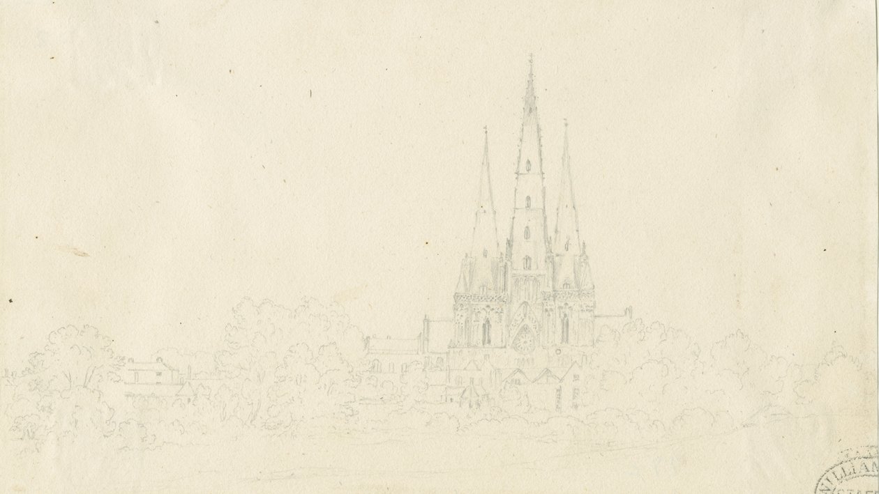 Cathédrale de Lichfield - Vue est - Henry Curzon Allport