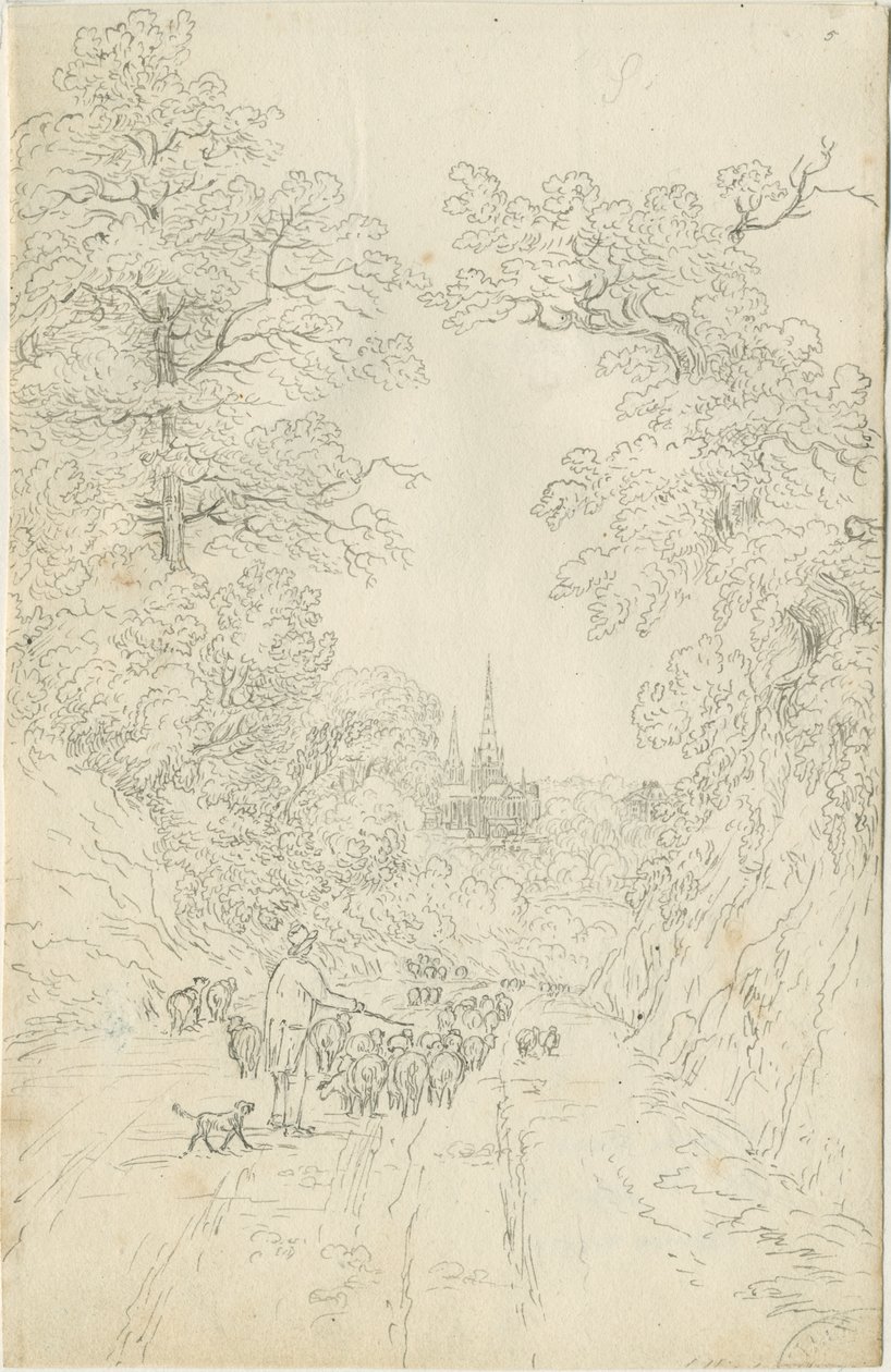 Cathédrale de Lichfield - Vue Sud-Est - Henry Curzon Allport