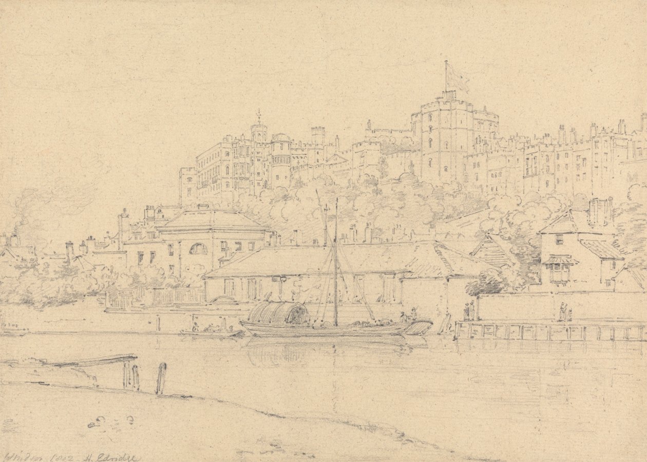 Château de Windsor vu du Brocas - Henry Edridge