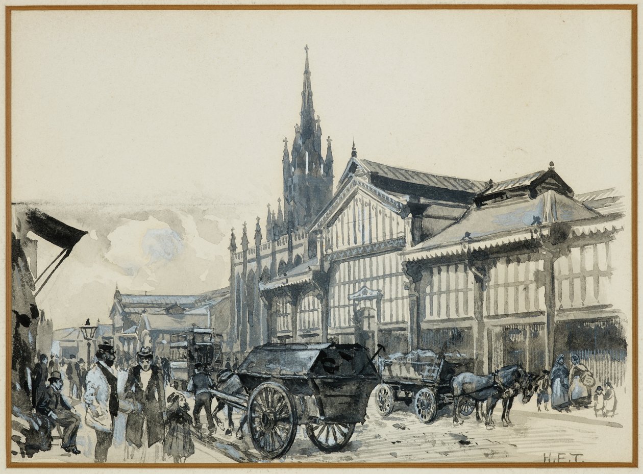 Marché de Campfield et église Saint-Matthieu - Henry Edward Tidmarsh