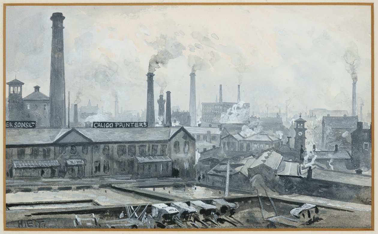 Vue depuis la gare de London Road, imprimeries de Hoyle - Henry Edward Tidmarsh