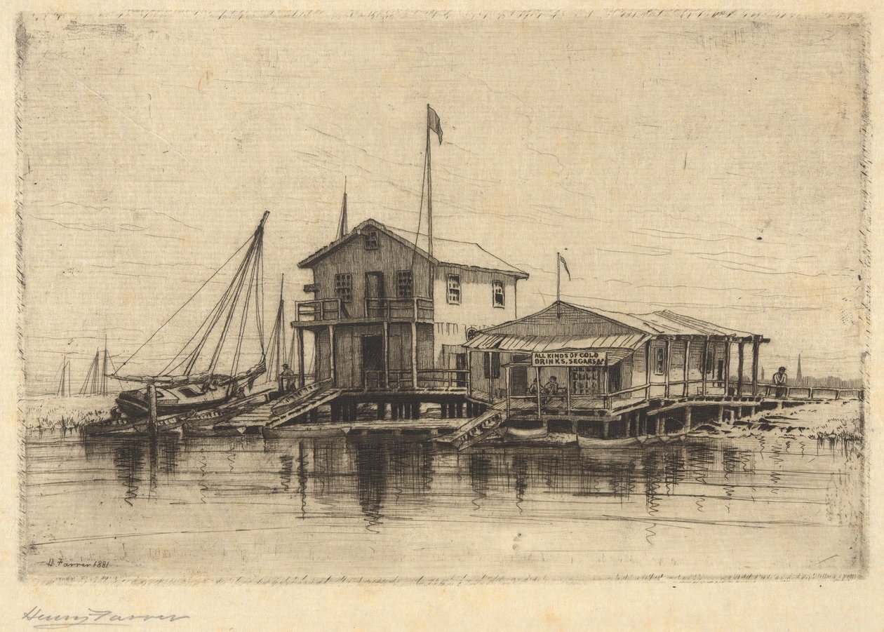 Sur le ruisseau, Long Island - Henry Farrer