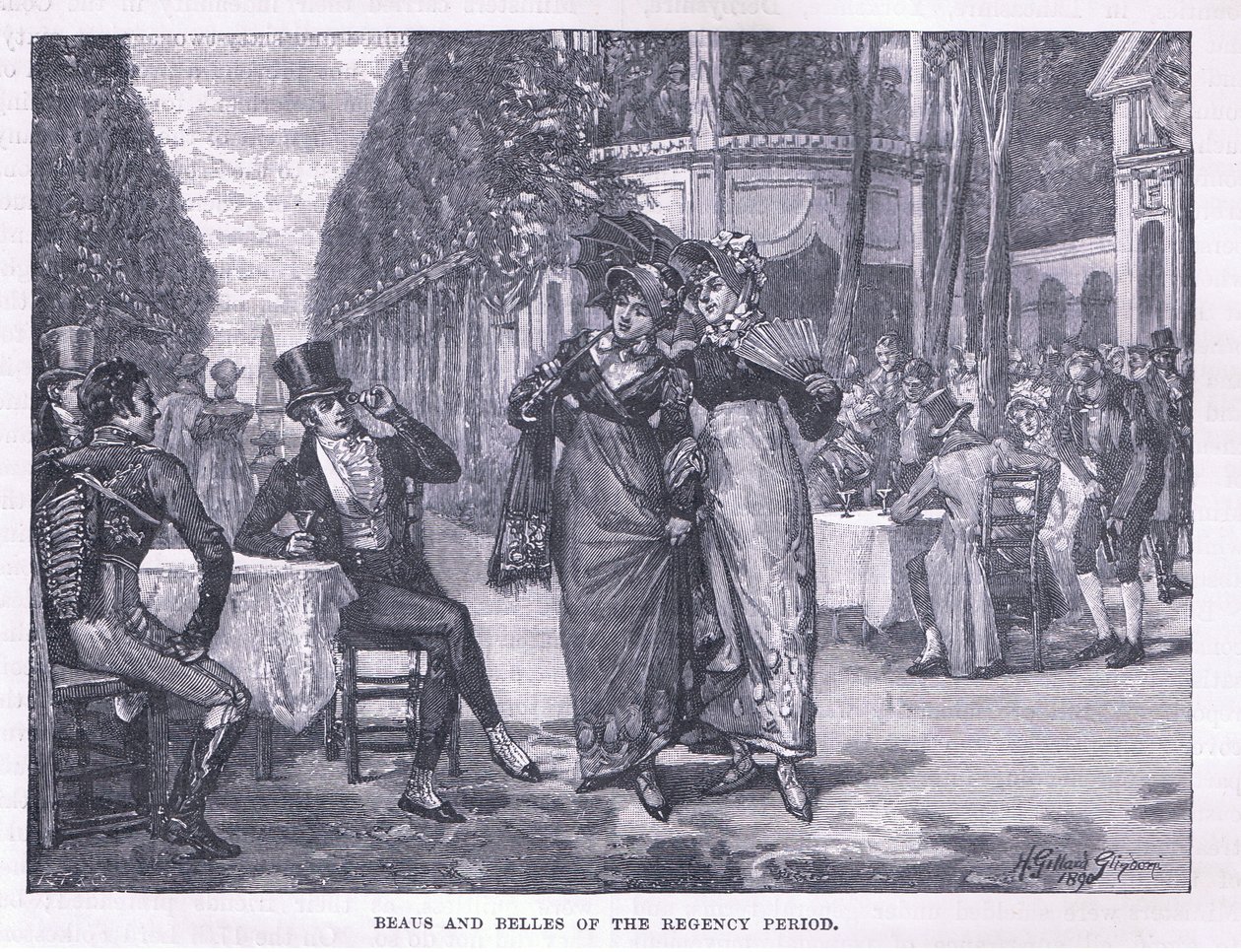 Beaux et belles de la période de la Régence vers 1818 - Henry Gillard Glindoni