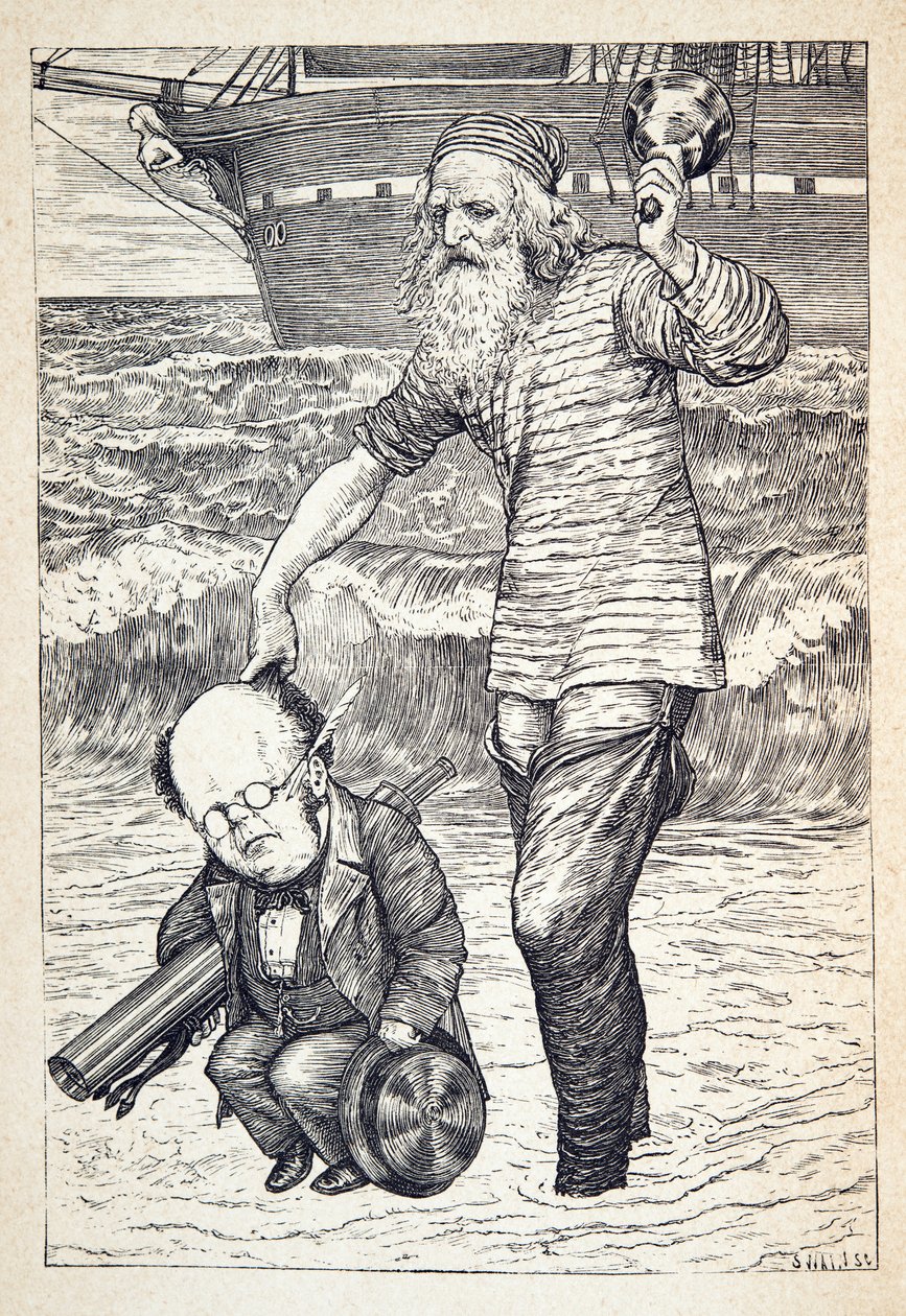 Soutenant chaque homme au sommet de la marée, de La Chasse au Snark, une Agonie en Huit Crises, par Lewis Carroll, pub. 1876 - Henry Holiday