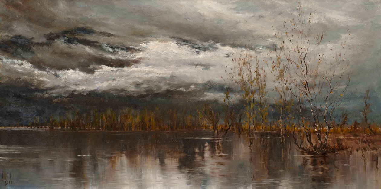 Après la pluie, Locarno (huile sur toile) - Henry Howard
