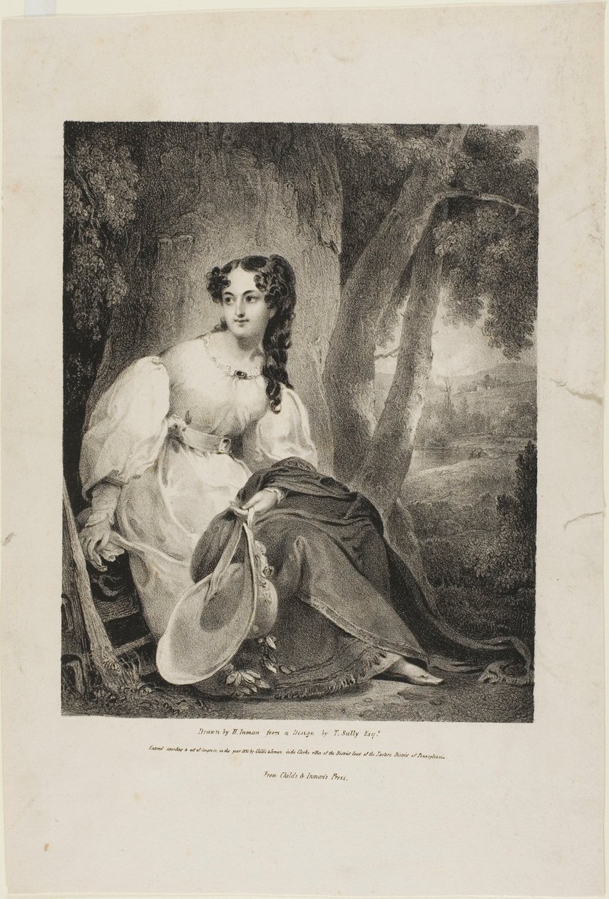 Portrait de Mme Henry Inman | Henry Inman | Estampe d'art