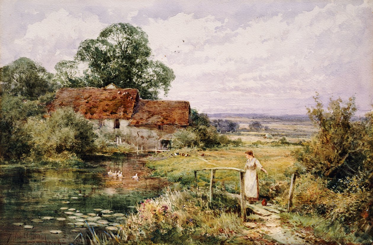 Regarder les canards - Henry John Sylvester Stannard