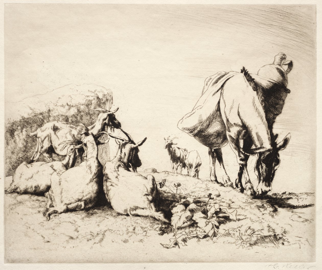 Un bord de route en Espagne - Henry Keller