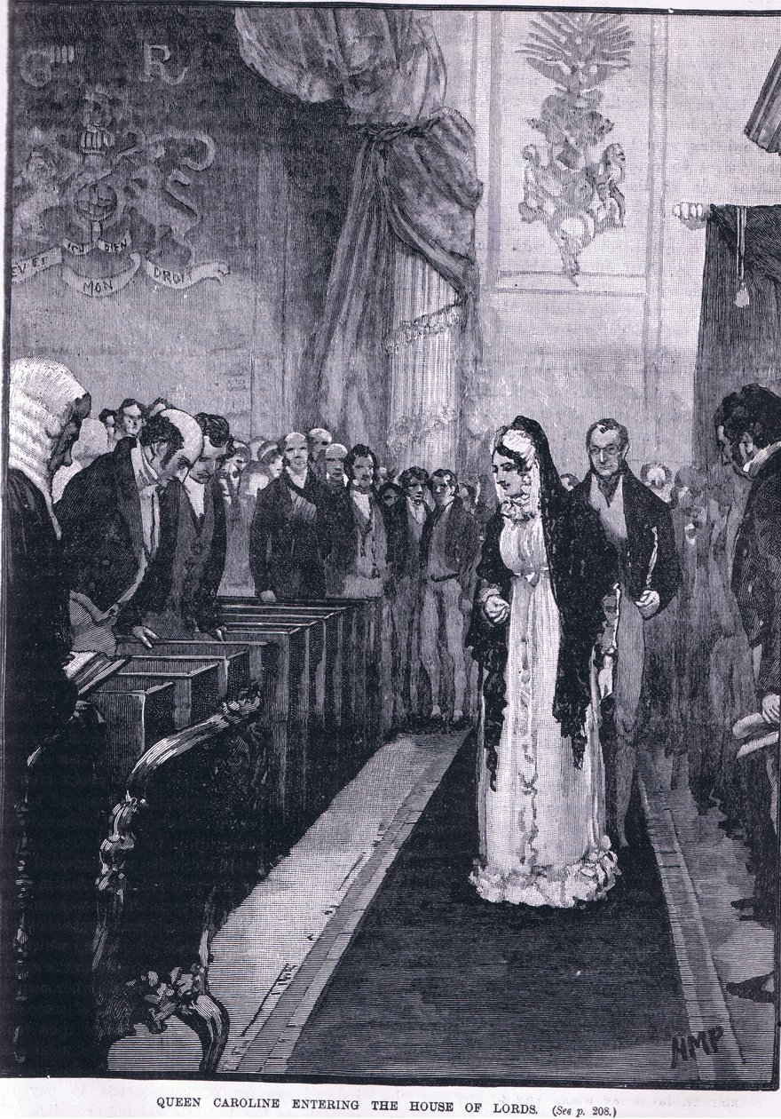 La reine Caroline entrant à la Chambre des Lords - Henry Marriott Paget