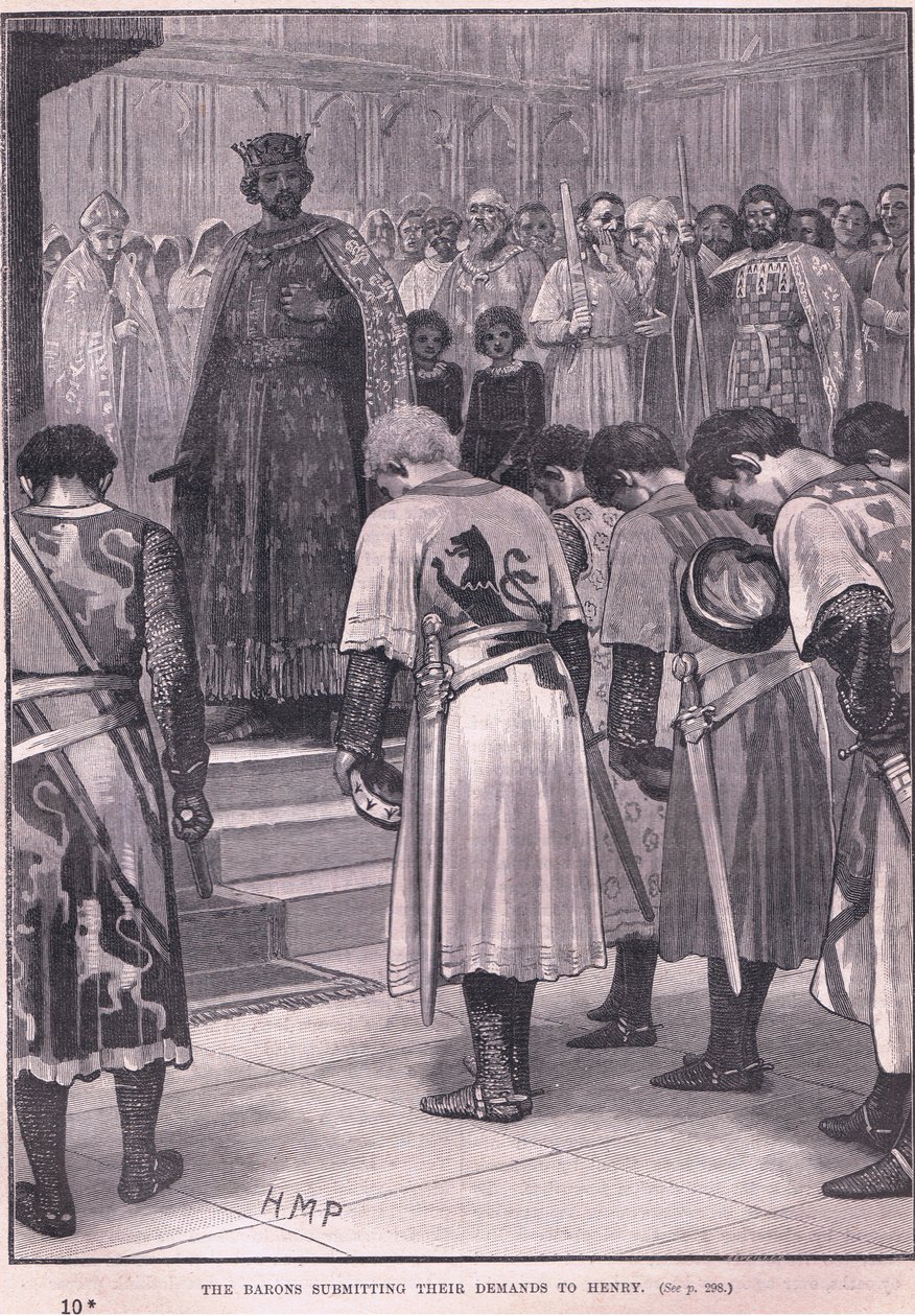 Les barons soumettant leurs demandes à Henri en 1258 - Henry Marriott Paget