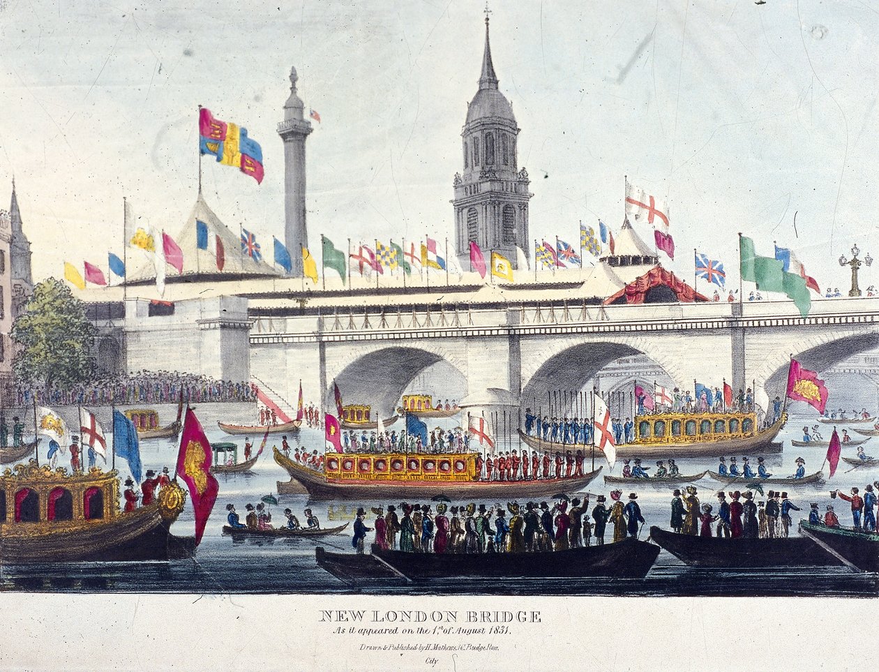 Nouveau pont de Londres, Londres, 1831 - Henry Matthews