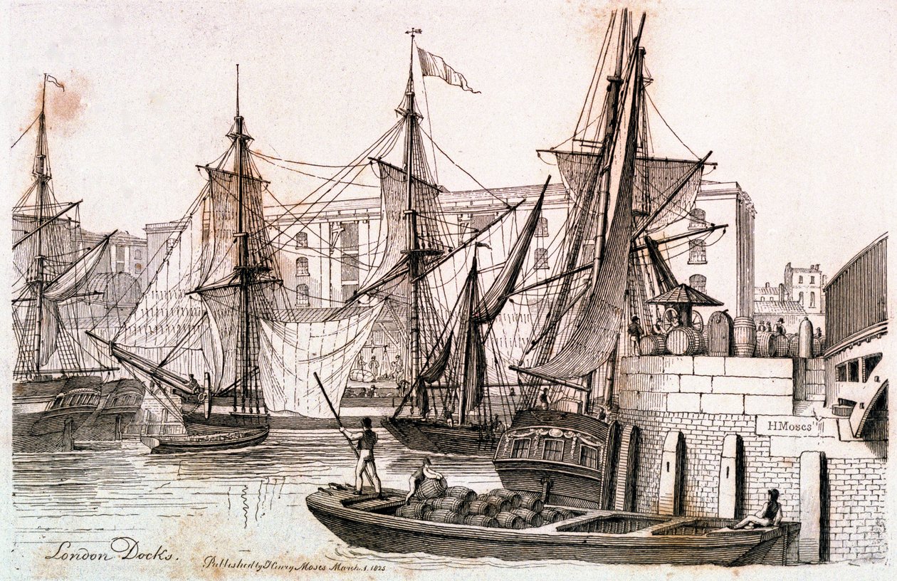 Les docks de Londres - Henry Moses