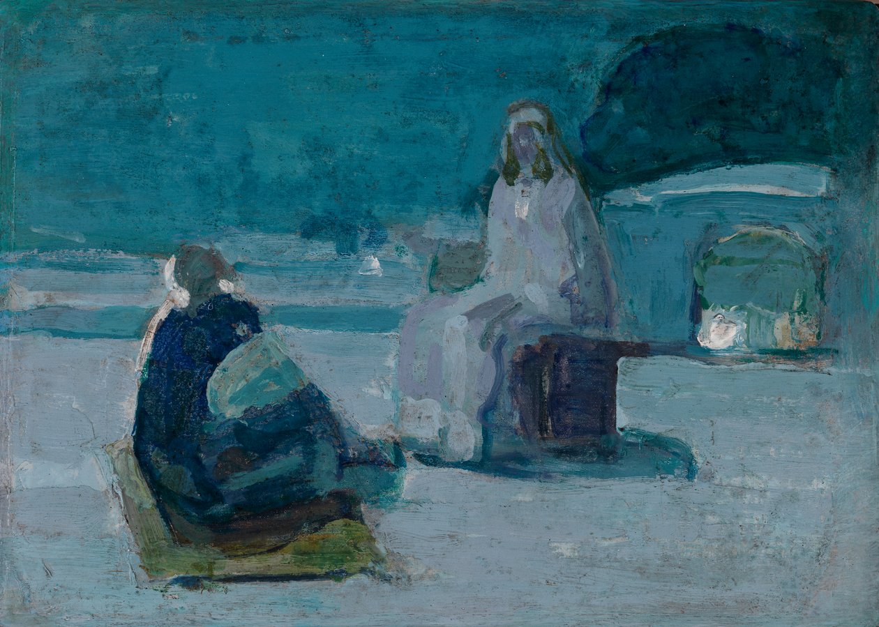 Étude pour Christ et Nicodème sur un toit, vers 1923 - Henry Ossawa Tanner