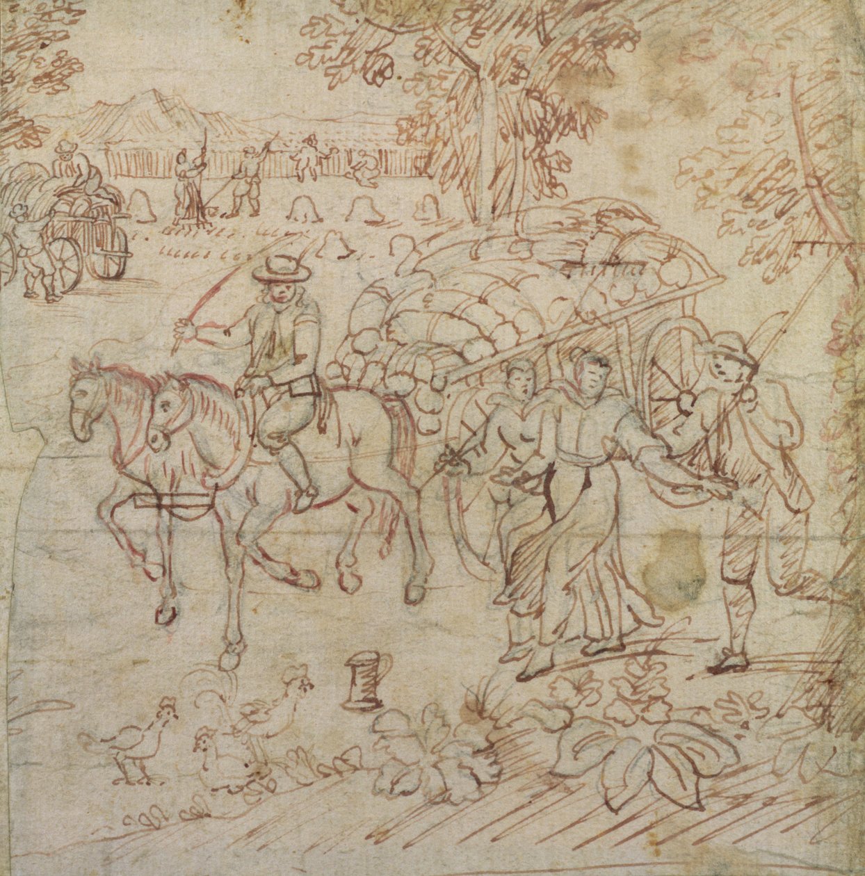 Paysage avec moissonneurs rentrant chez eux, vers 1595-1605 - Henry Peacham