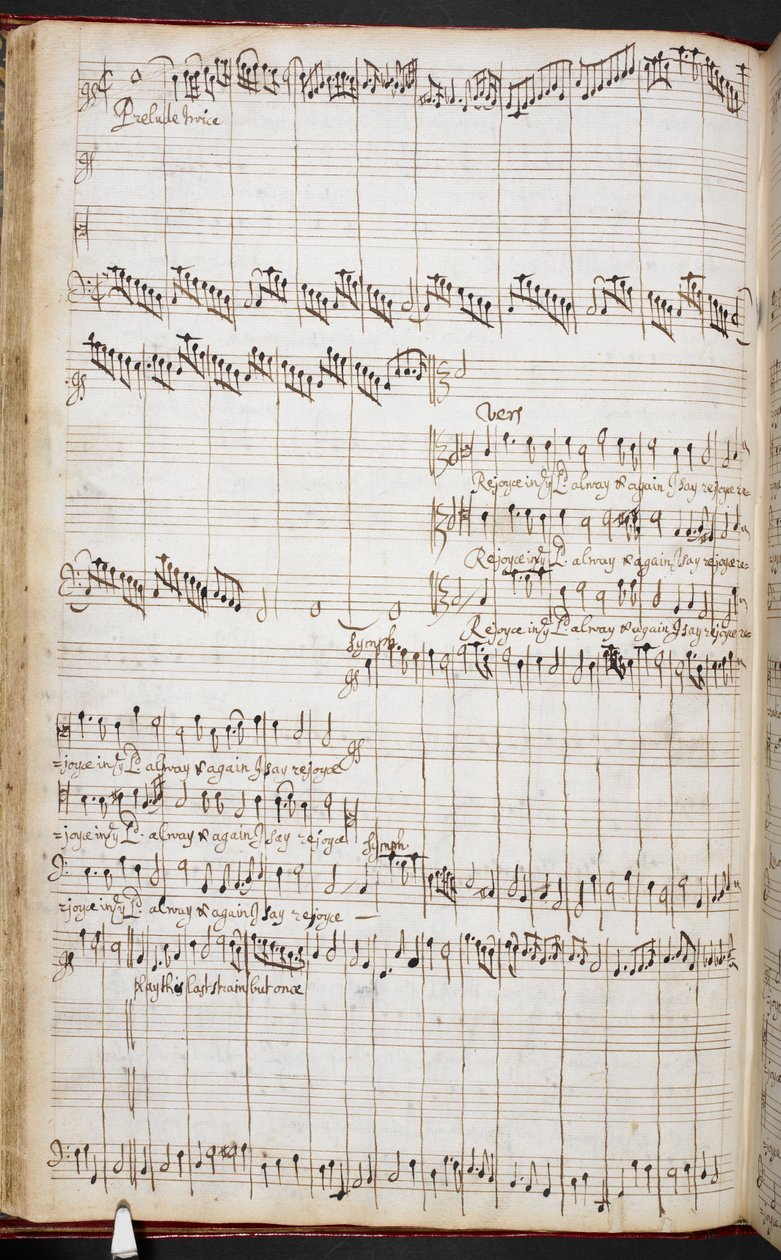Partition autographe de Purcell de 