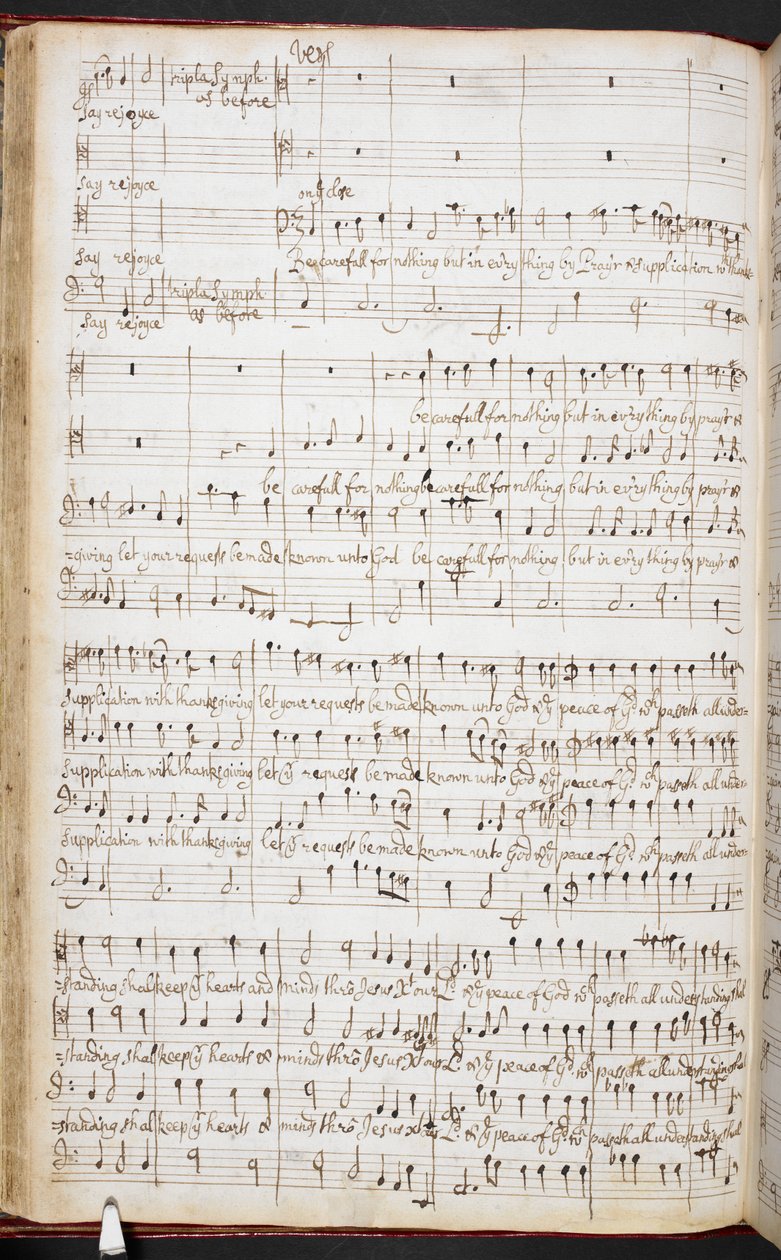 Partition autographe de Purcell de 