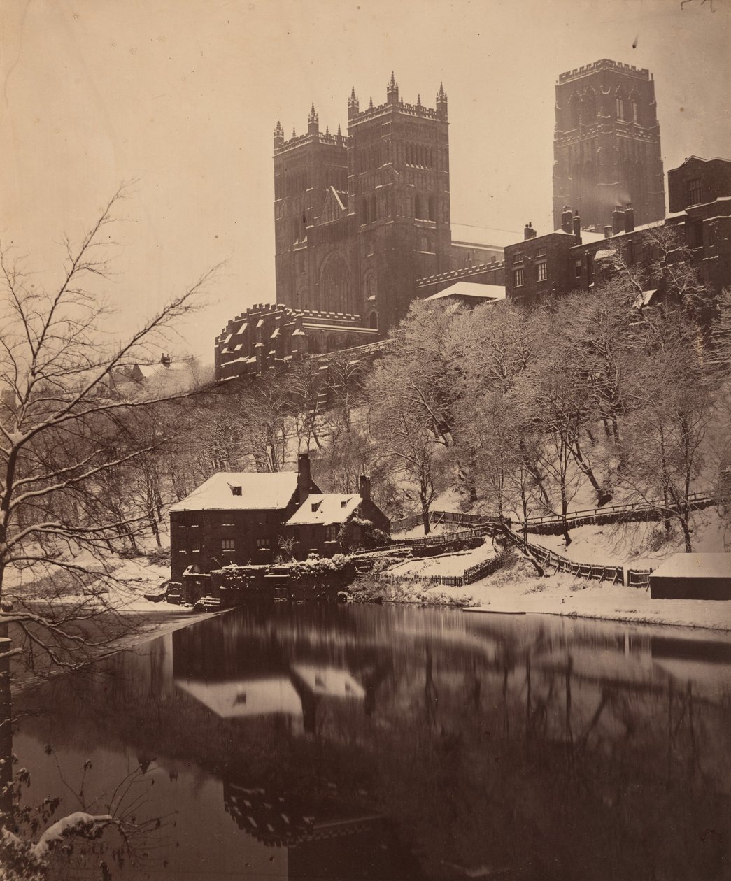 Cathédrale de Durham en hiver, c. 1857 (photo) - Henry Reverend Holden