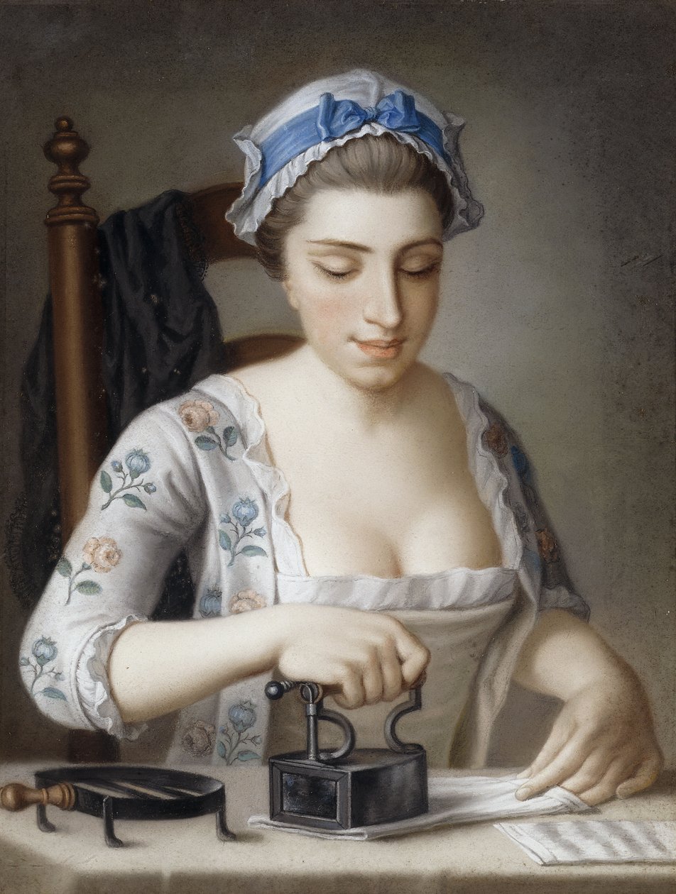 Une servante repassant - Henry Robert Morland
