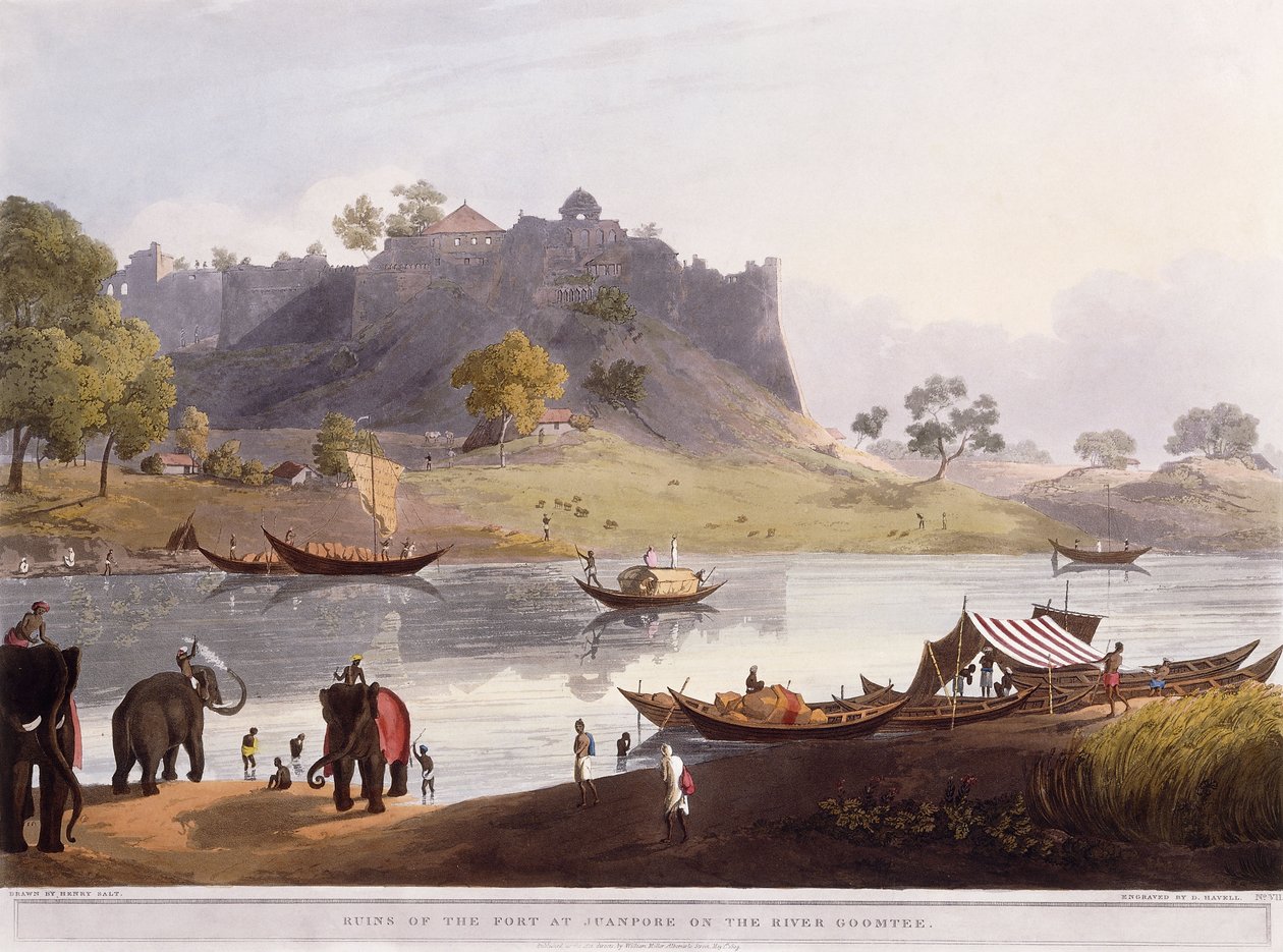 Ruines du port de Juanpore sur la rivière Goomtee - Henry Salt