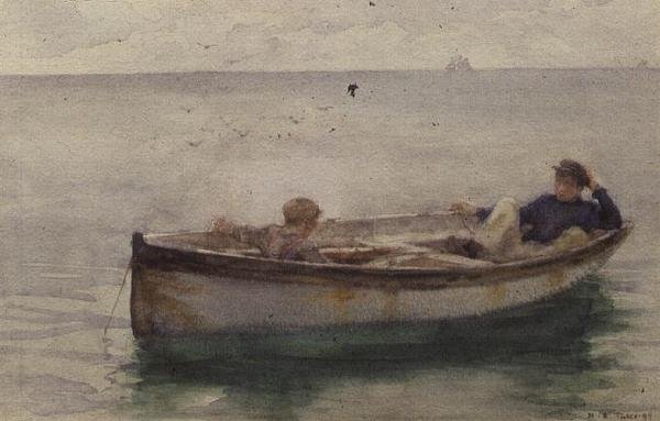 Deux Garçons dans une Barque - Henry Scott Tuke