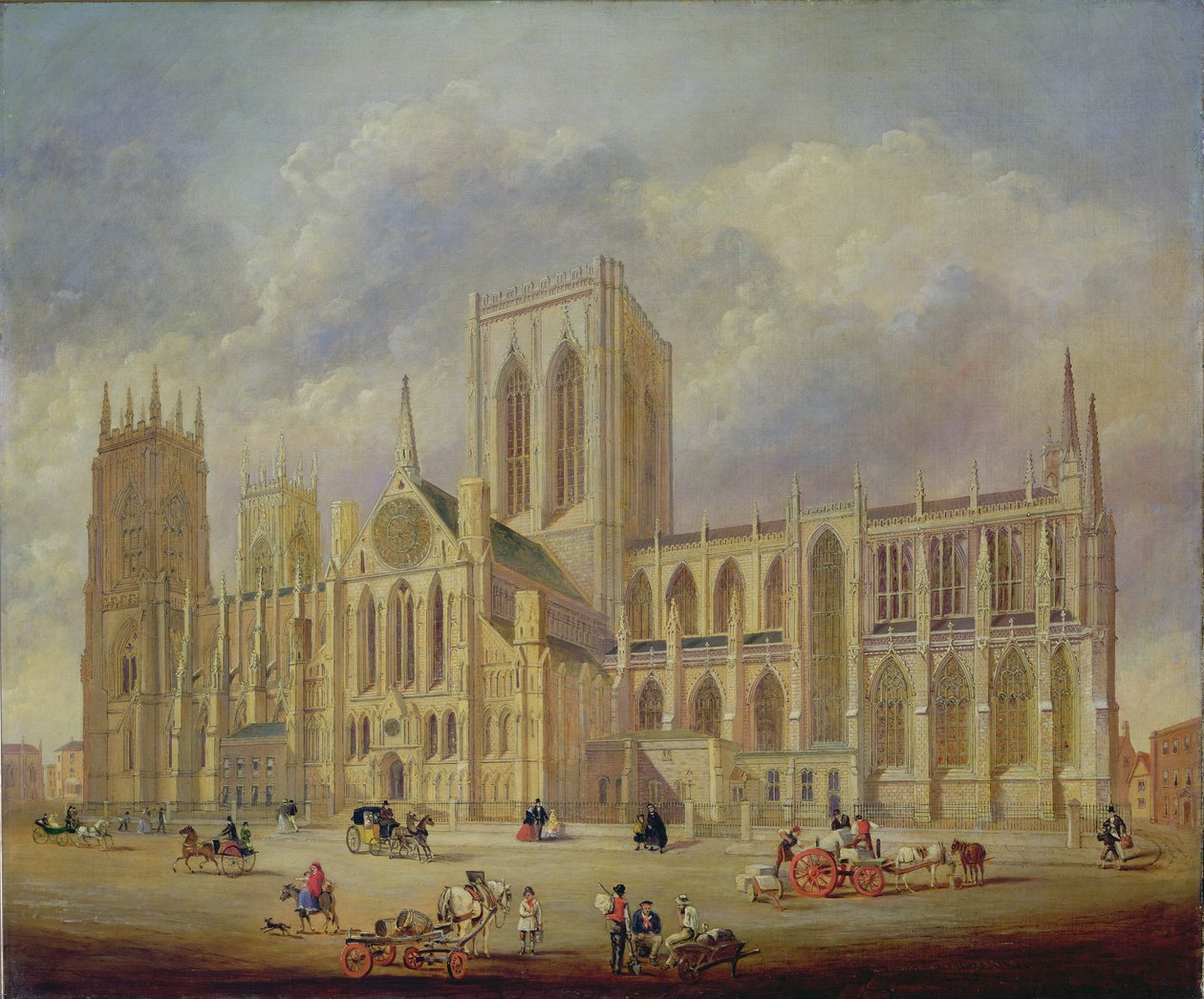 La cathédrale de York vue du sud (huile sur toile) - Henry Shaw