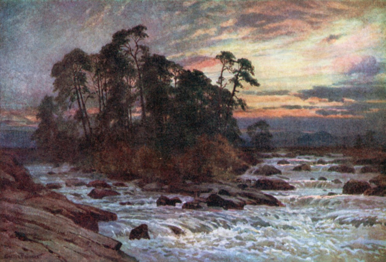 A Wild Spot, Killin, Perthshire (lithographie couleur) - Henry Sutton Palmer