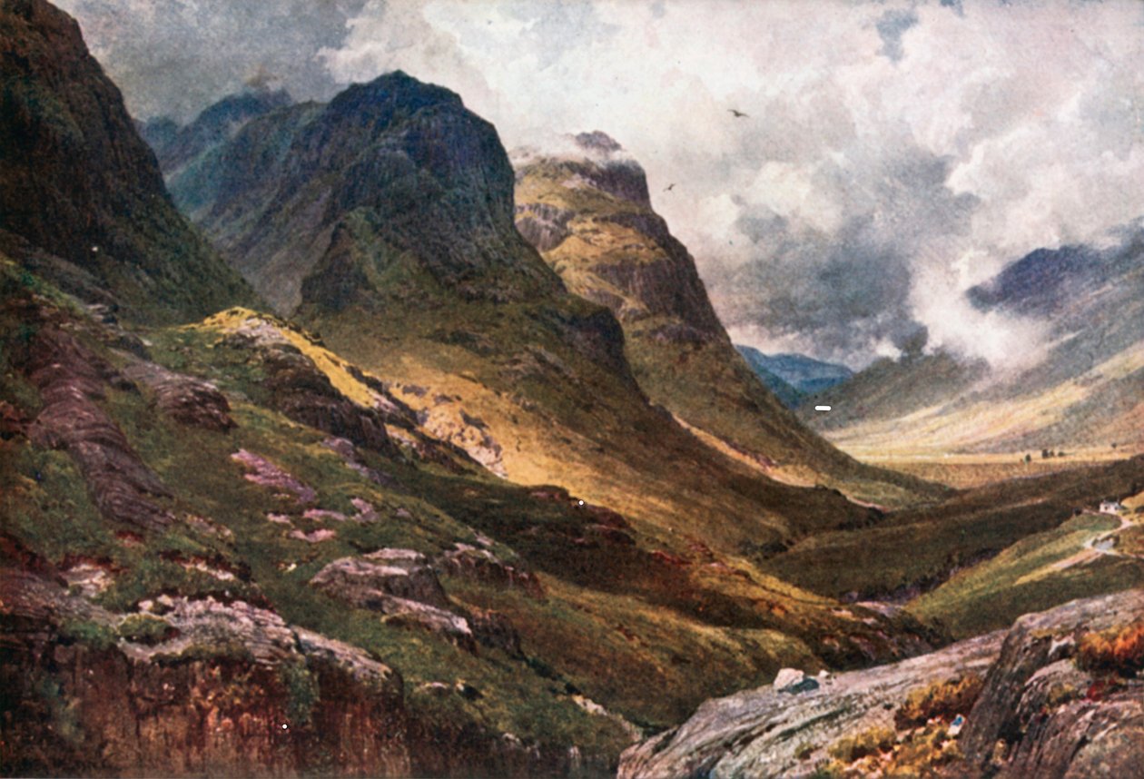 Glencoe, Argyllshire (lithographie couleur) - Henry Sutton Palmer