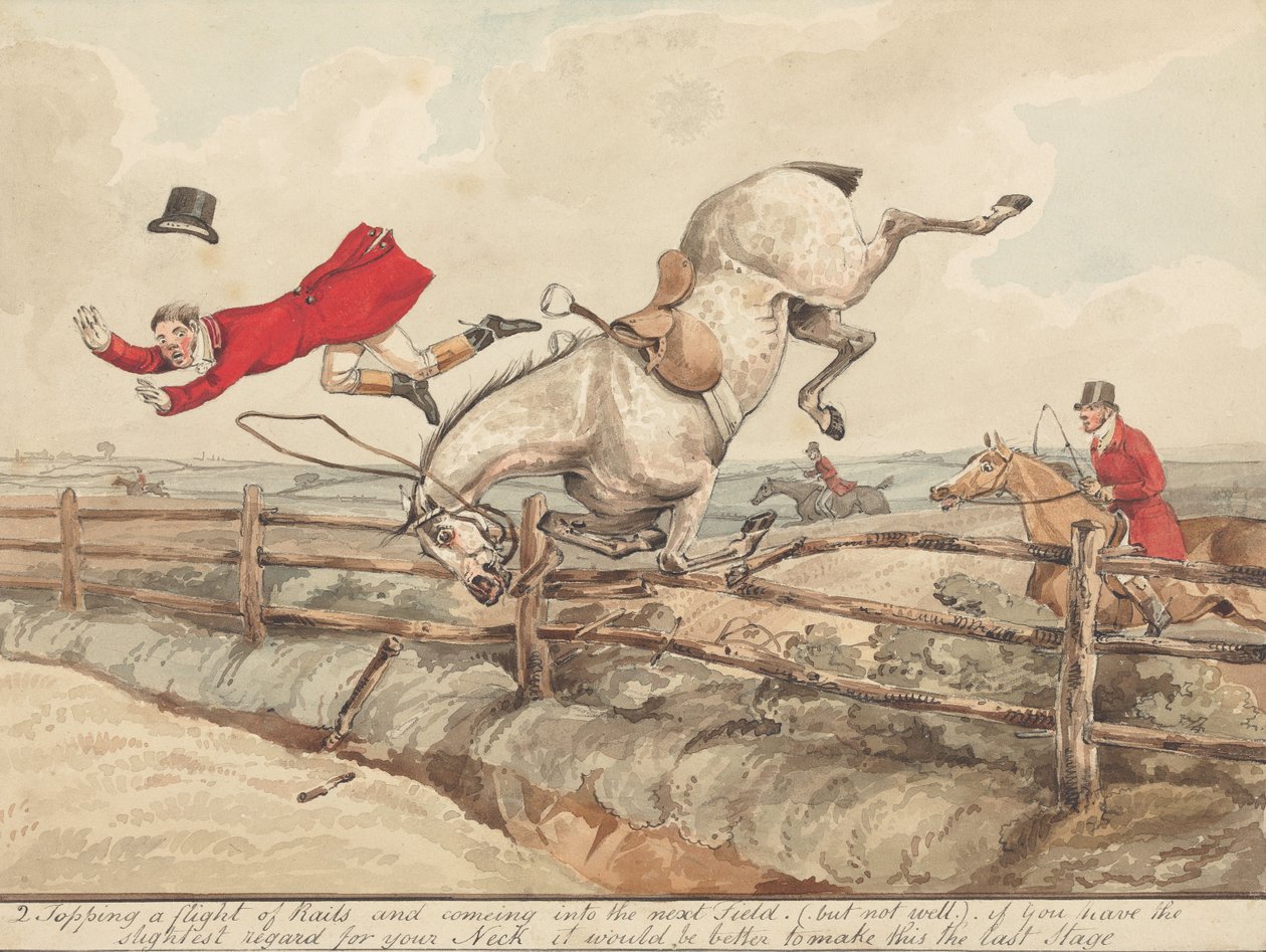 « Des chevaux de haut niveau et des cavaliers inexpérimentés » : « Franchir une série de barres… » - Henry Thomas Alken