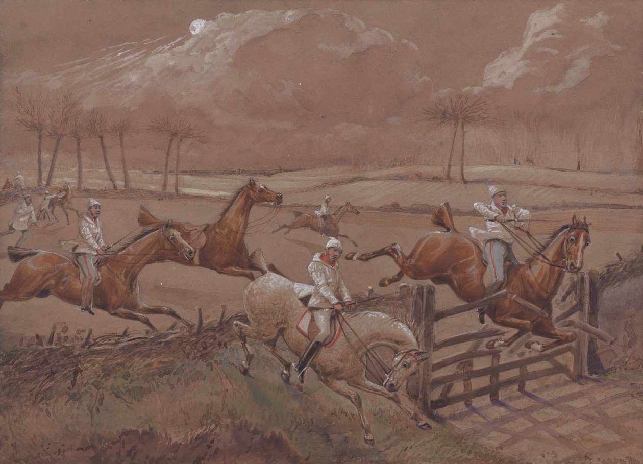Les cavaliers nocturnes de Nacton : Le dernier champ près de Nacton Heath - Henry Thomas Alken