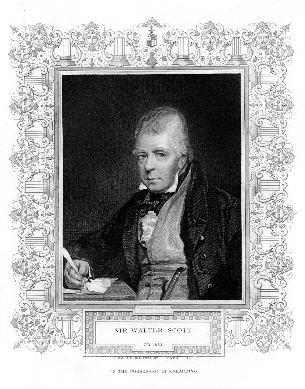 Sir Walter Scott, 1er baronnet, romancier et poète historique écossais prolifique, 19e siècle - Henry Thomas Ryall