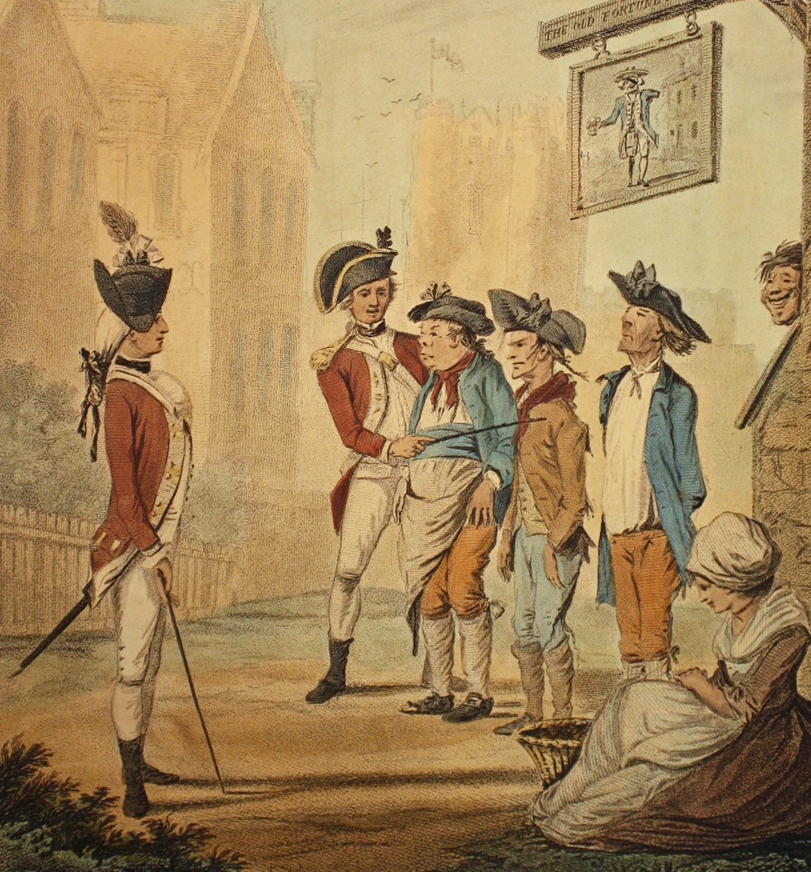 "Recrues", publié en 1780 - Henry William Bunbury