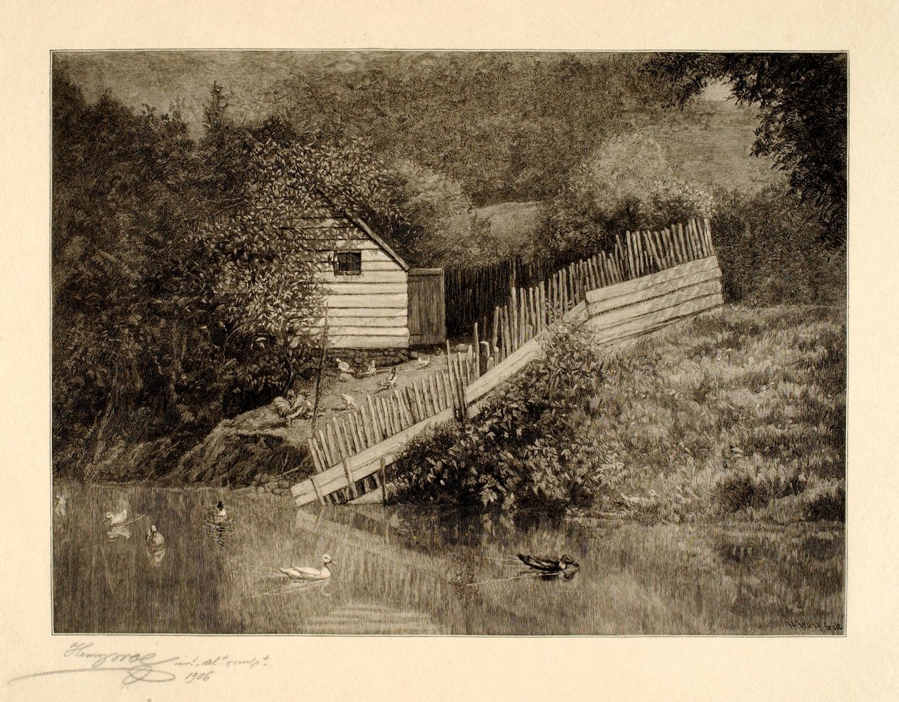 Une mare aux canards - Henry Wolf