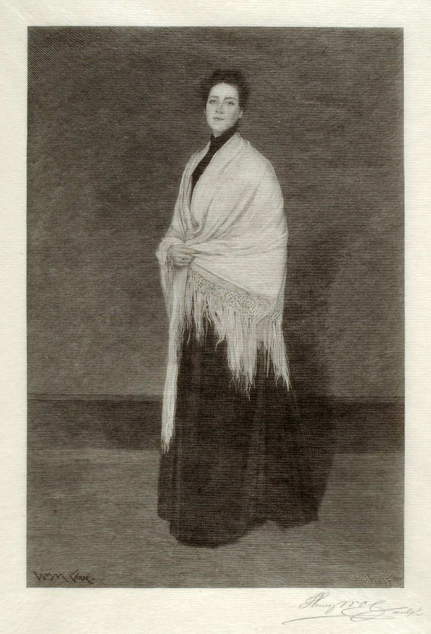 Dame au châle blanc - Henry Wolf