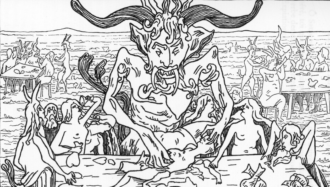 Banquet de Satan Dessin de Henry de Malvost de 