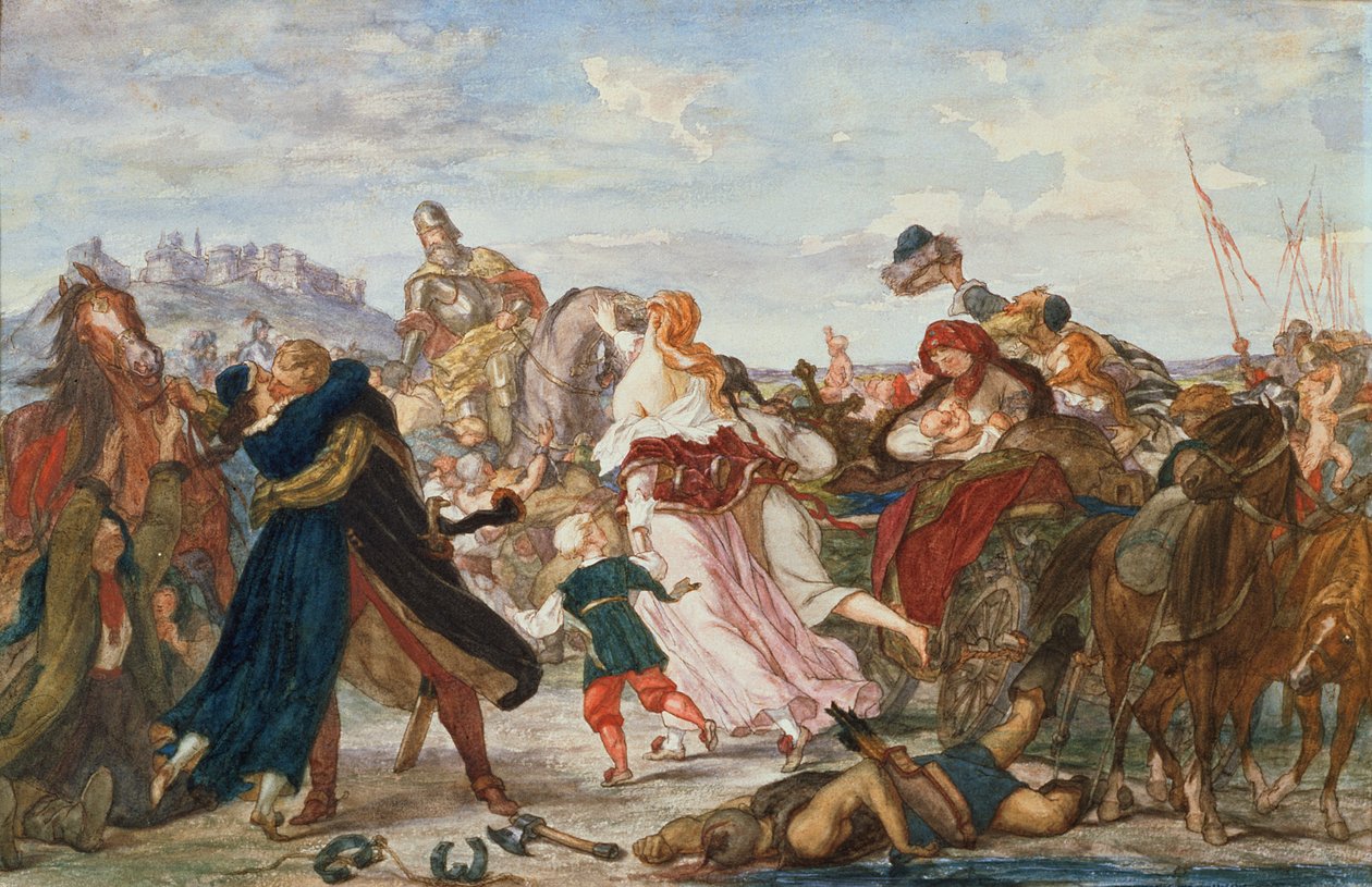 Hetman Koniecpolski libérant des prisonniers des Tatars en 1624, 1875-76 - Henryk Hipolit Rodakowski