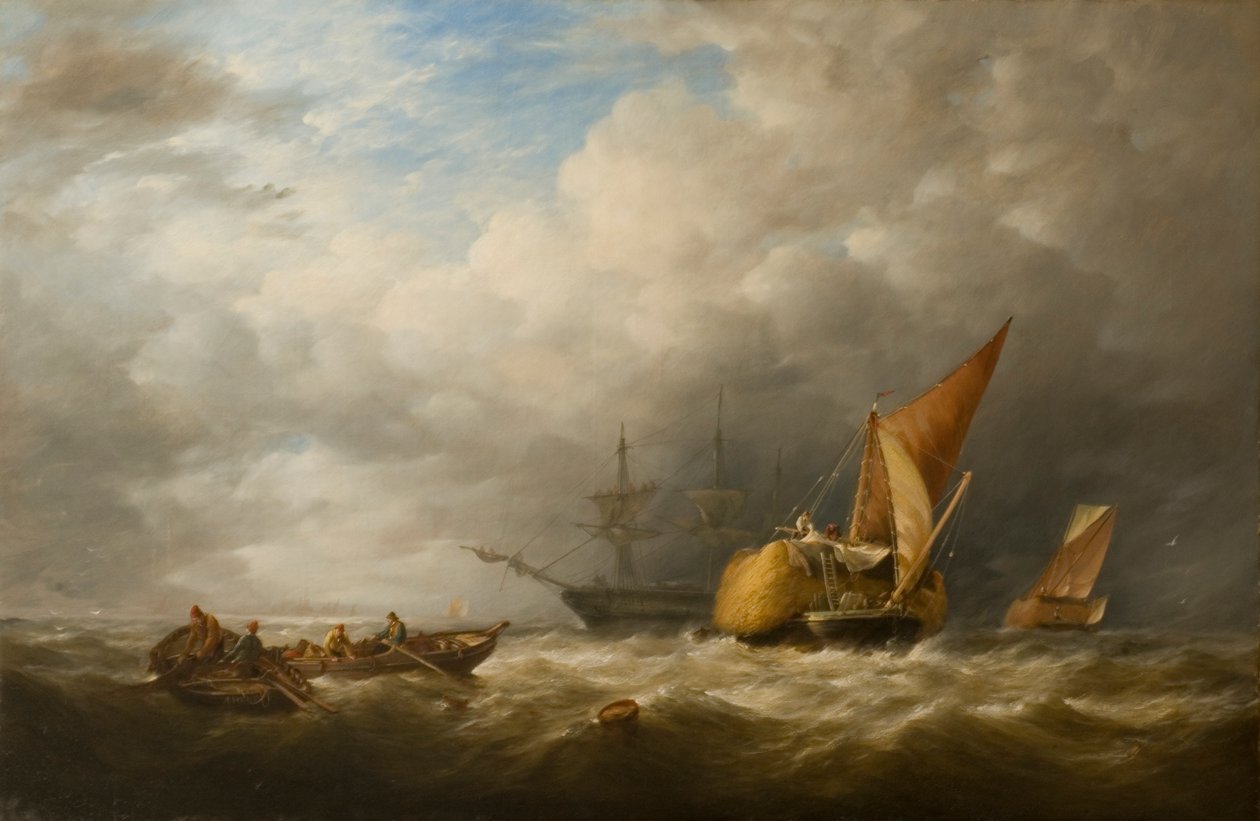 Barges de foin dans l