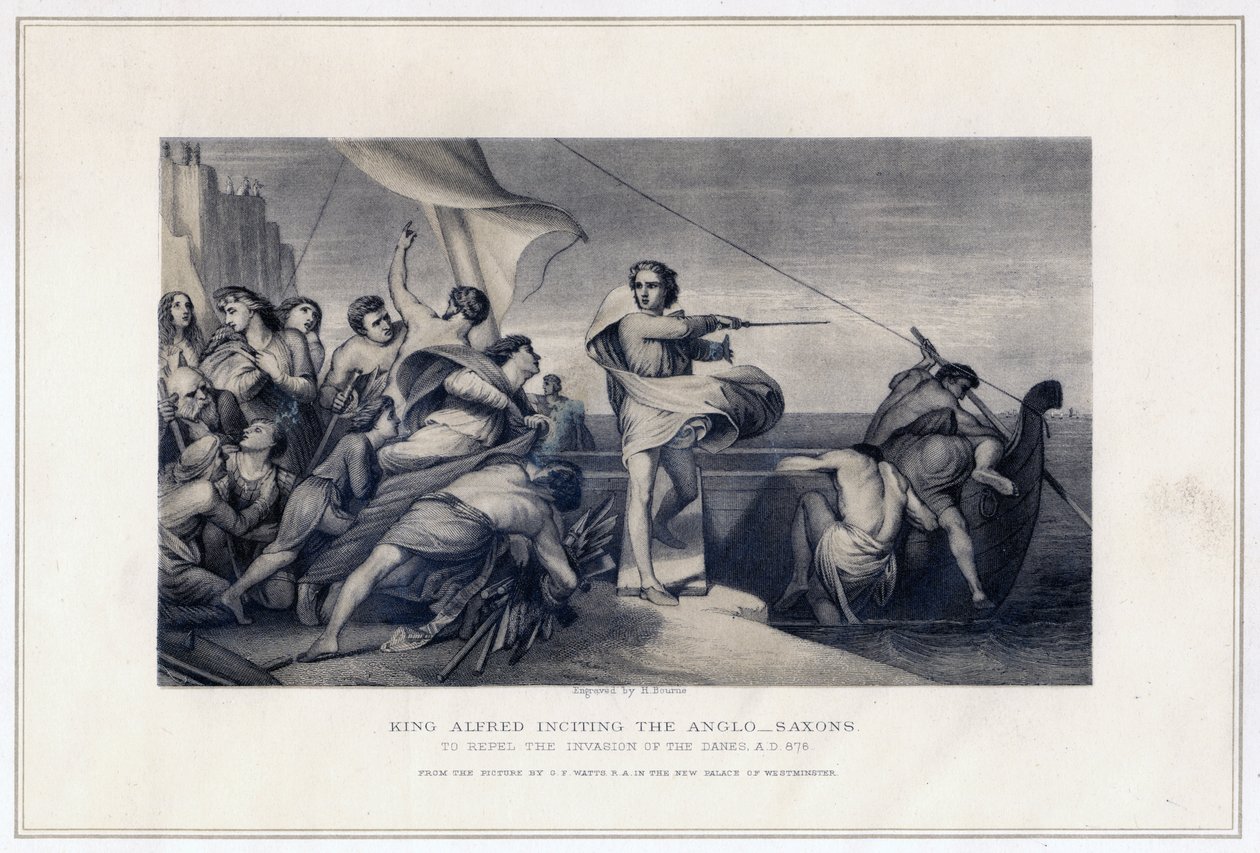 Le roi Alfred incitant les Anglo-Saxons à repousser l