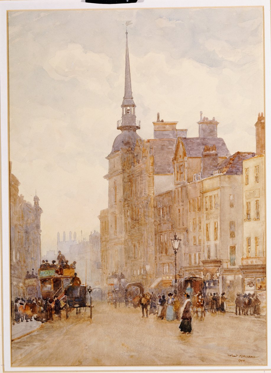 Vue de Ludgate Hill depuis les marches de St. Paul, 1900 - Herbert Menzies Marshall